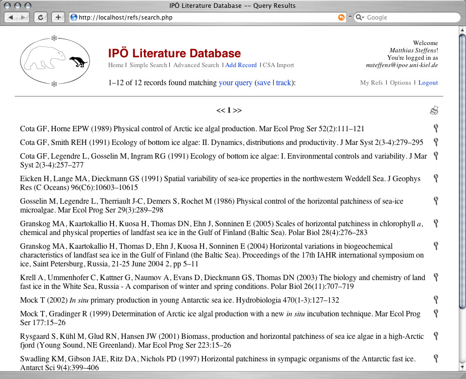 screenshot: cite view