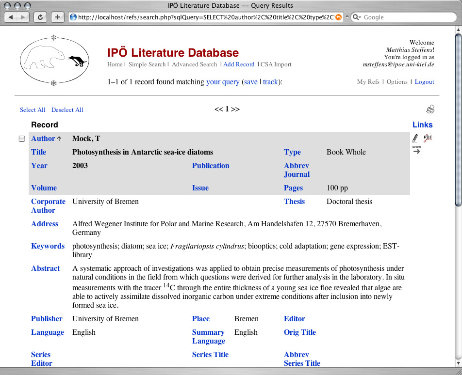 screenshot: details view